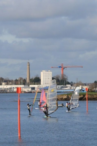 Windsurf avec Porh Loeiz Skiff